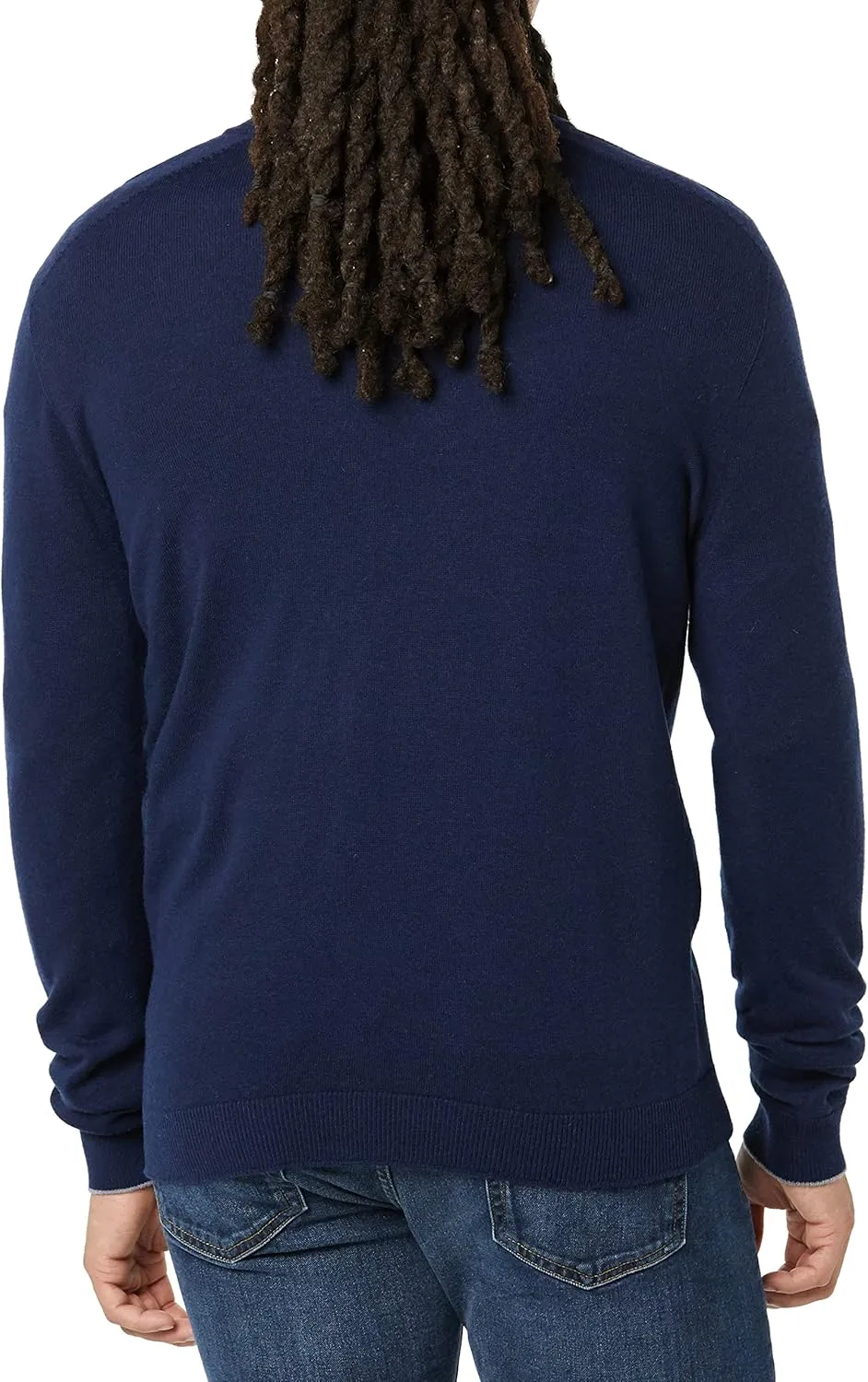 Men's 3D Fine Gauge V-Neck Sweater