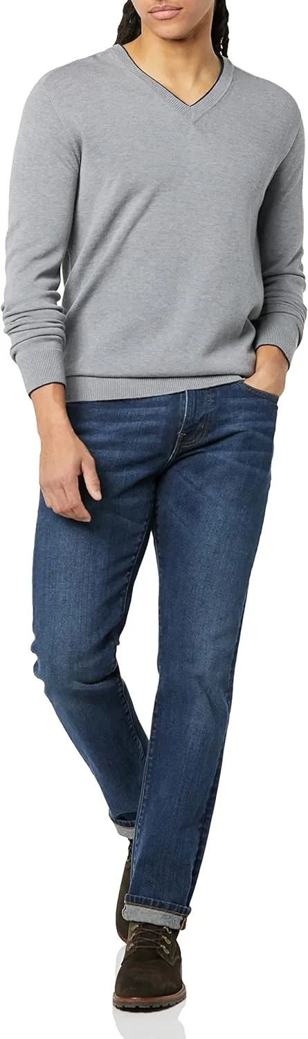 Men's 3D Fine Gauge V-Neck Sweater