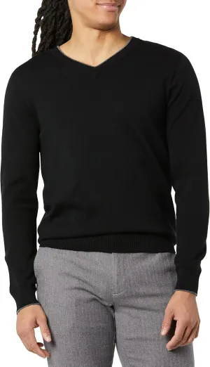 Men's 3D Fine Gauge V-Neck Sweater