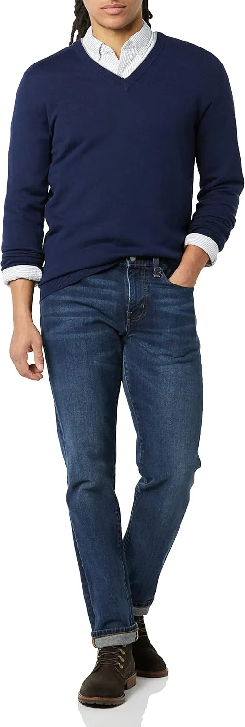 Men's 3D Fine Gauge V-Neck Sweater