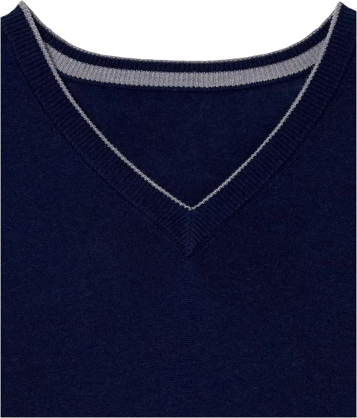 Men's 3D Fine Gauge V-Neck Sweater