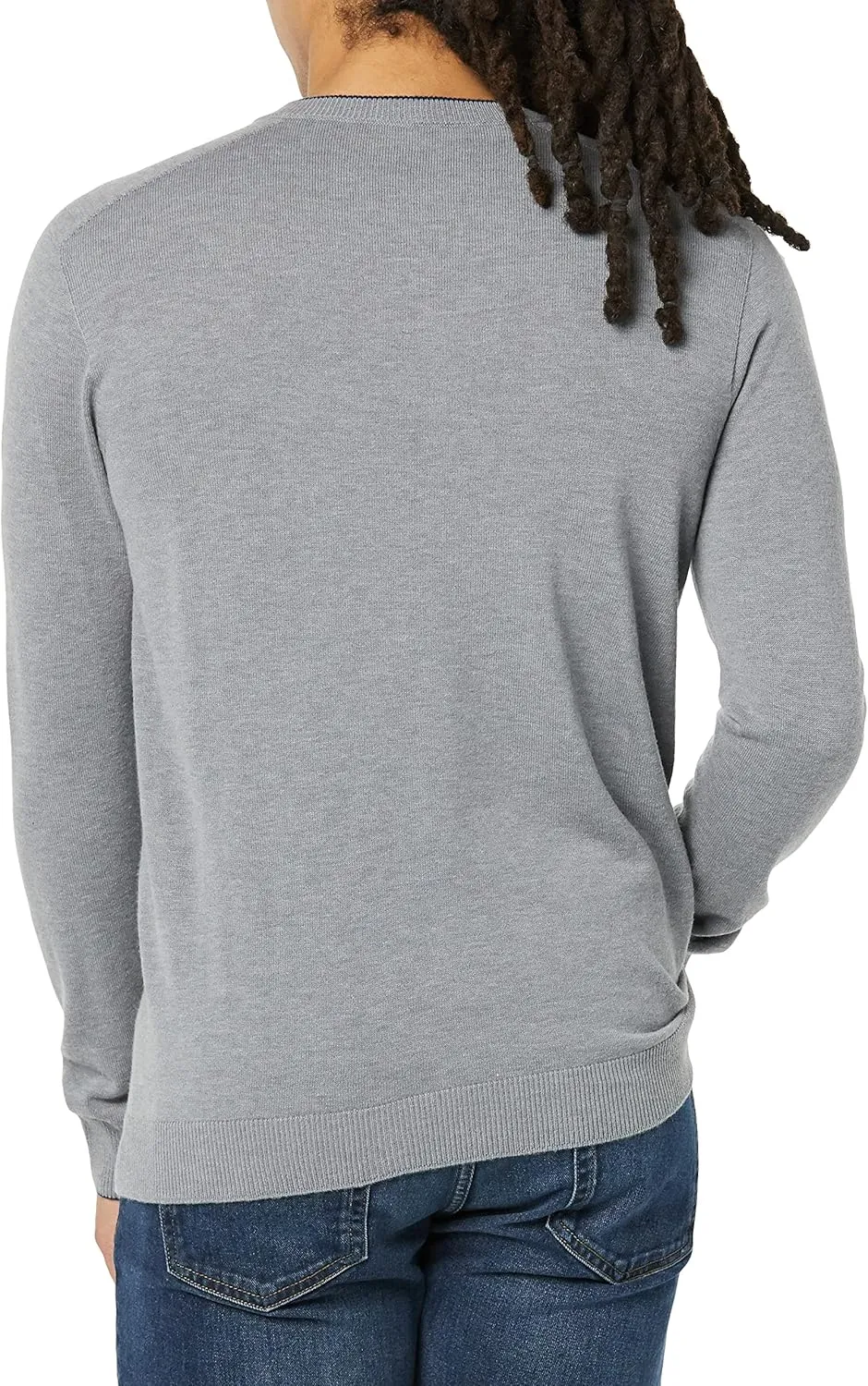 Men's 3D Fine Gauge V-Neck Sweater