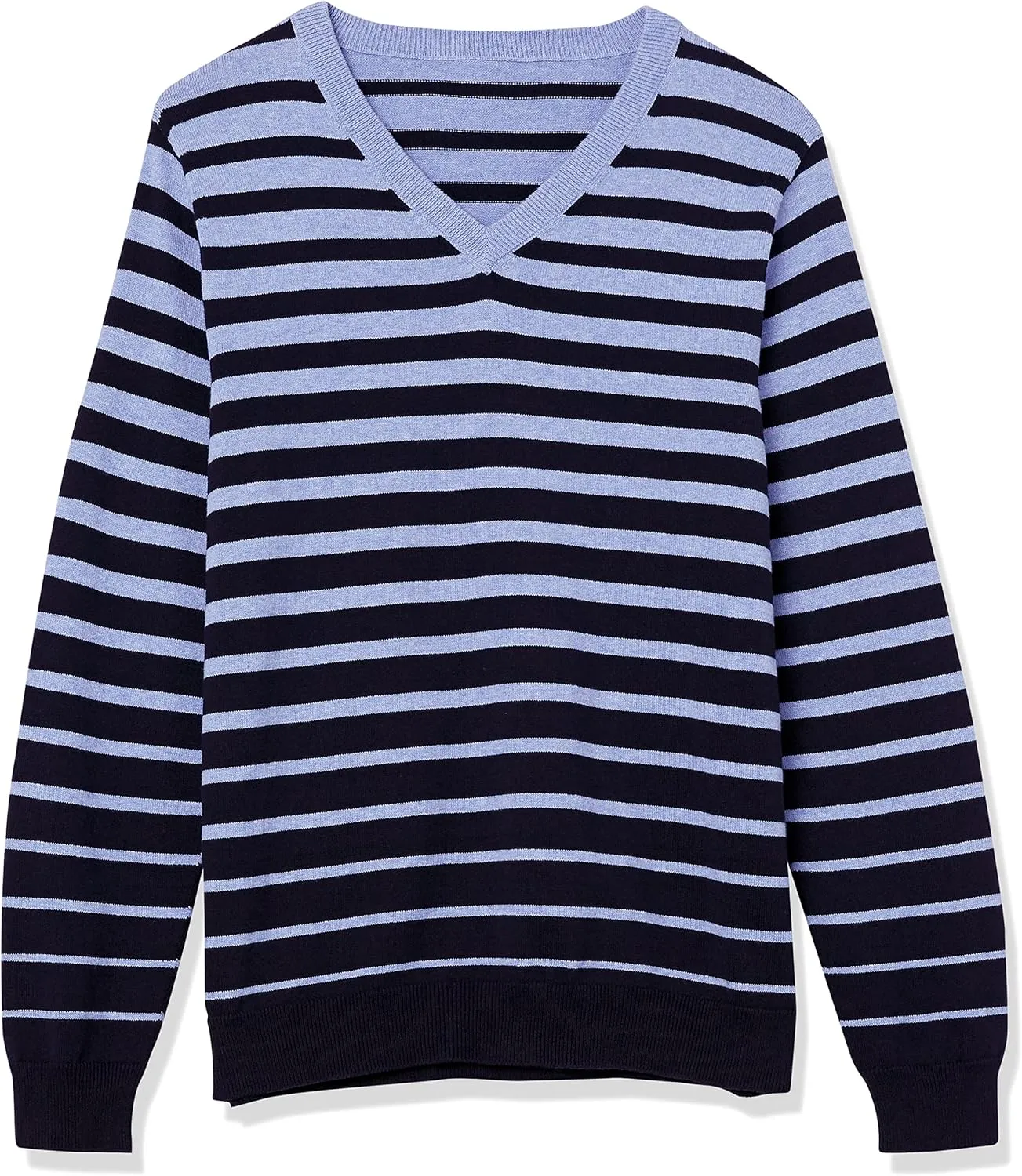 Men's 3D Variegated Stripe V-Neck Sweater