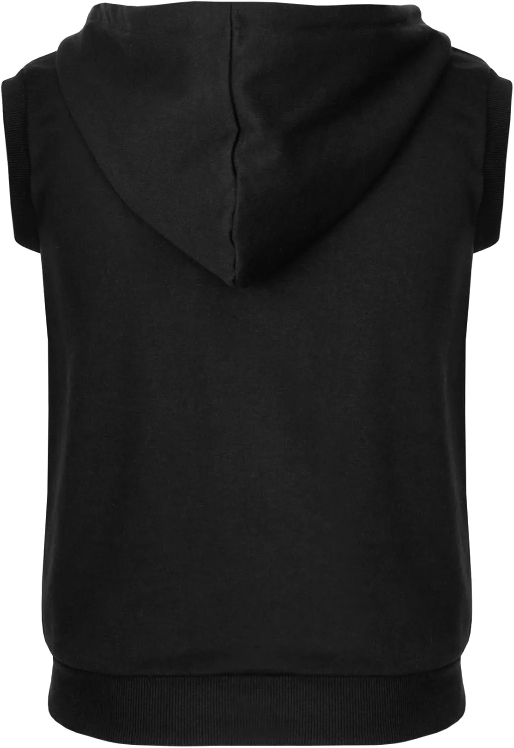 Men's Casual Zip-Hoodie Vest Cotton Sleeveless Zip up Hoodie Vest