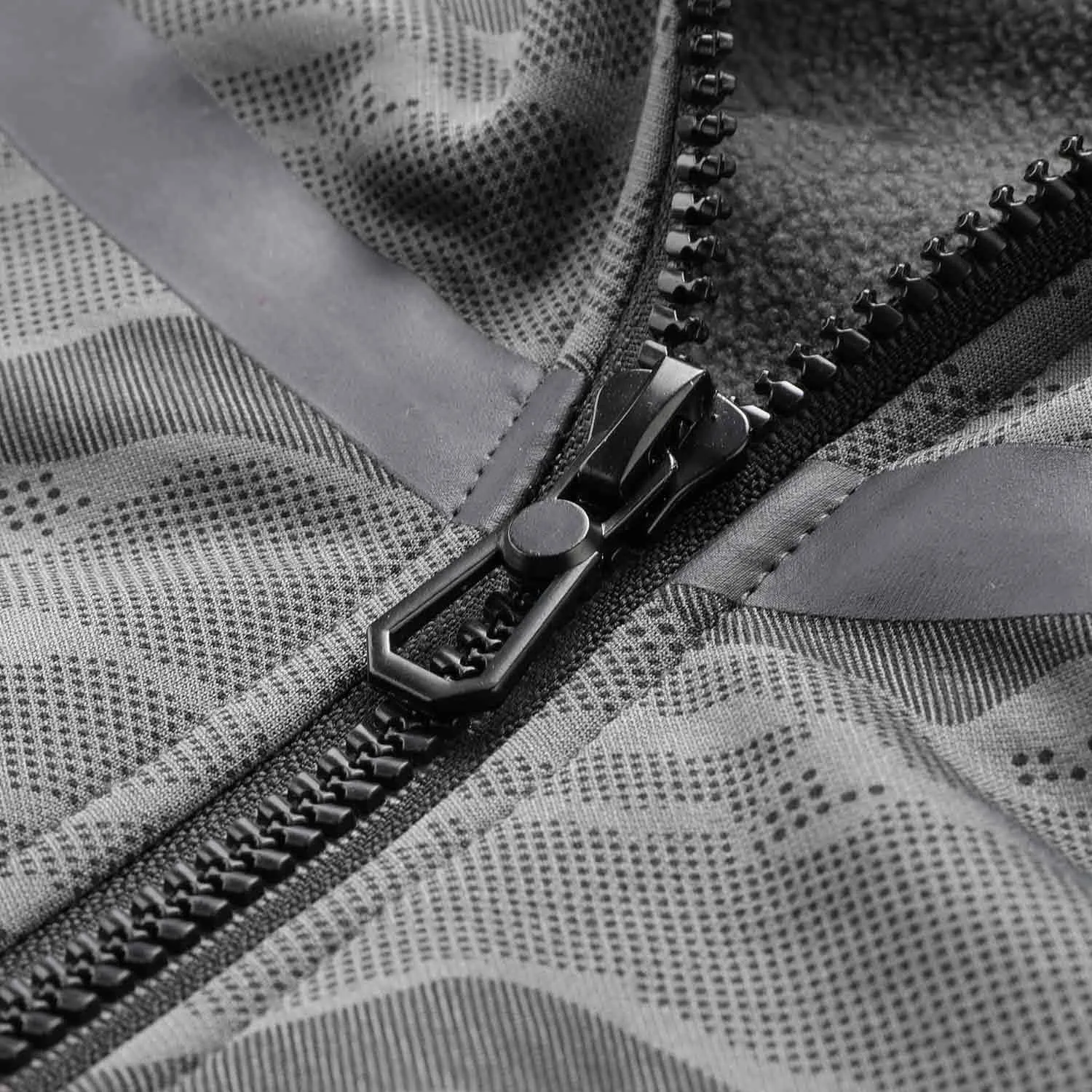 Men's Color Block Hoodie-Full Zip Ultimate Heavyweight Fleece Hoodie-Camo zip up hoodie With Kanga Pocket