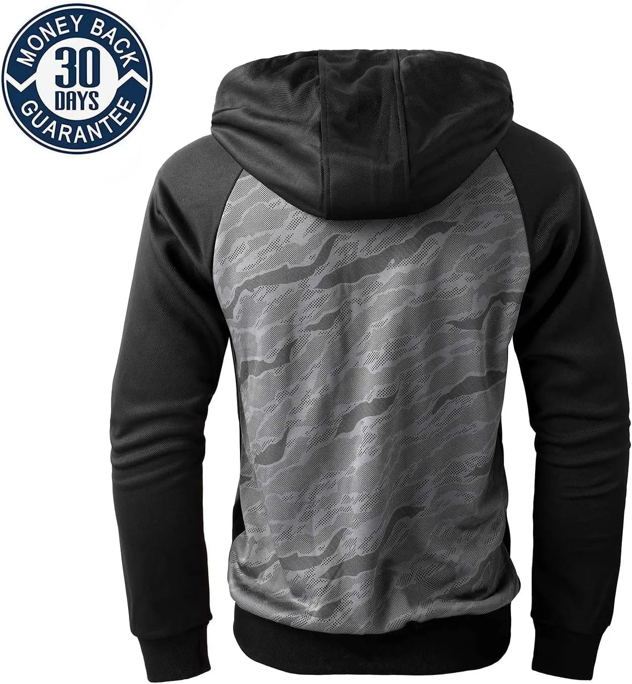 Men's Color Block Hoodie-Full Zip Ultimate Heavyweight Fleece Hoodie-Camo zip up hoodie With Kanga Pocket