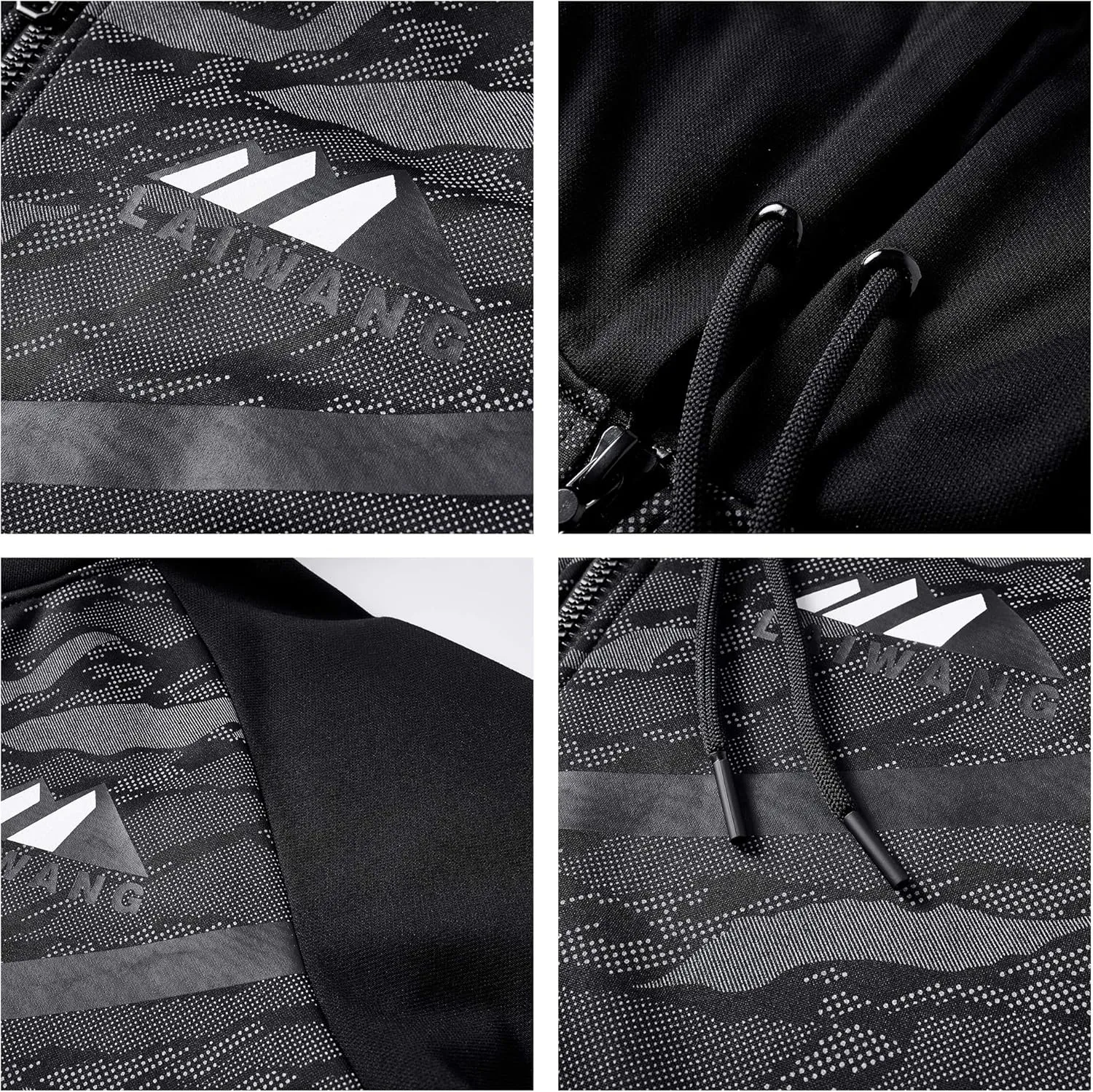 Men's Color Block Hoodie-Full Zip Ultimate Heavyweight Fleece Hoodie-Camo zip up hoodie With Kanga Pocket