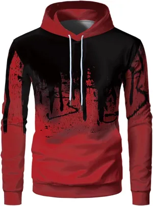 Men's Graphic Hoodies Casual Camouflage Sports Sweatshirt Long Sleeve Zipper Hooded Jacket Coat