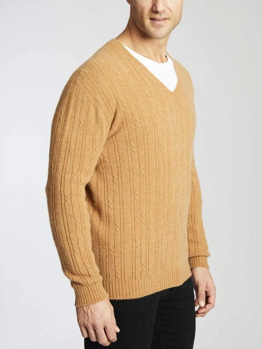  Men's Lightweight Merino Wool V-Neck Sweater