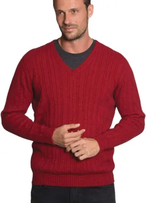  Men's Lightweight Merino Wool V-Neck Sweater