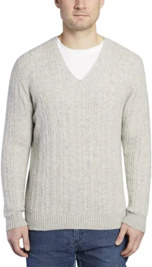  Men's Lightweight Merino Wool V-Neck Sweater