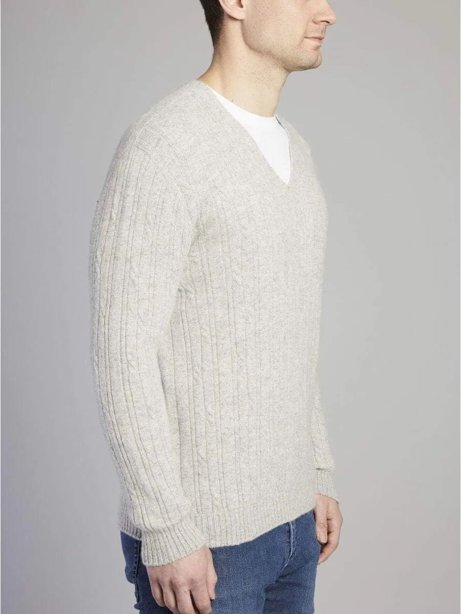  Men's Lightweight Merino Wool V-Neck Sweater