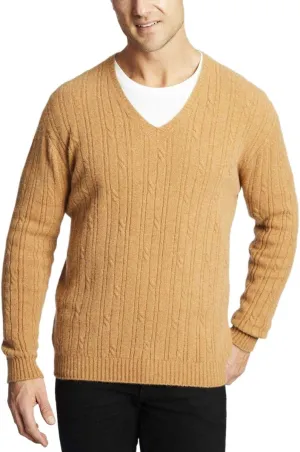  Men's Lightweight Merino Wool V-Neck Sweater
