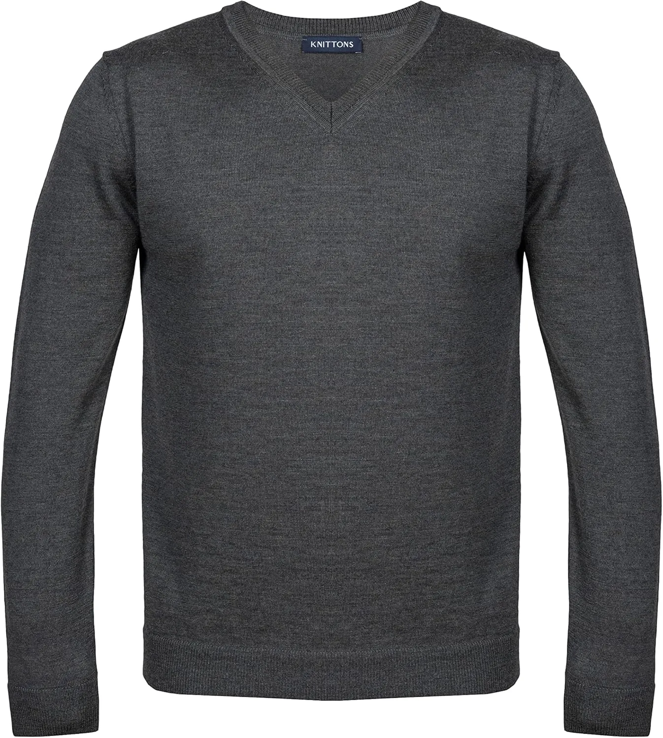 Mens Merino Wool V-Neck Sweater Pullover