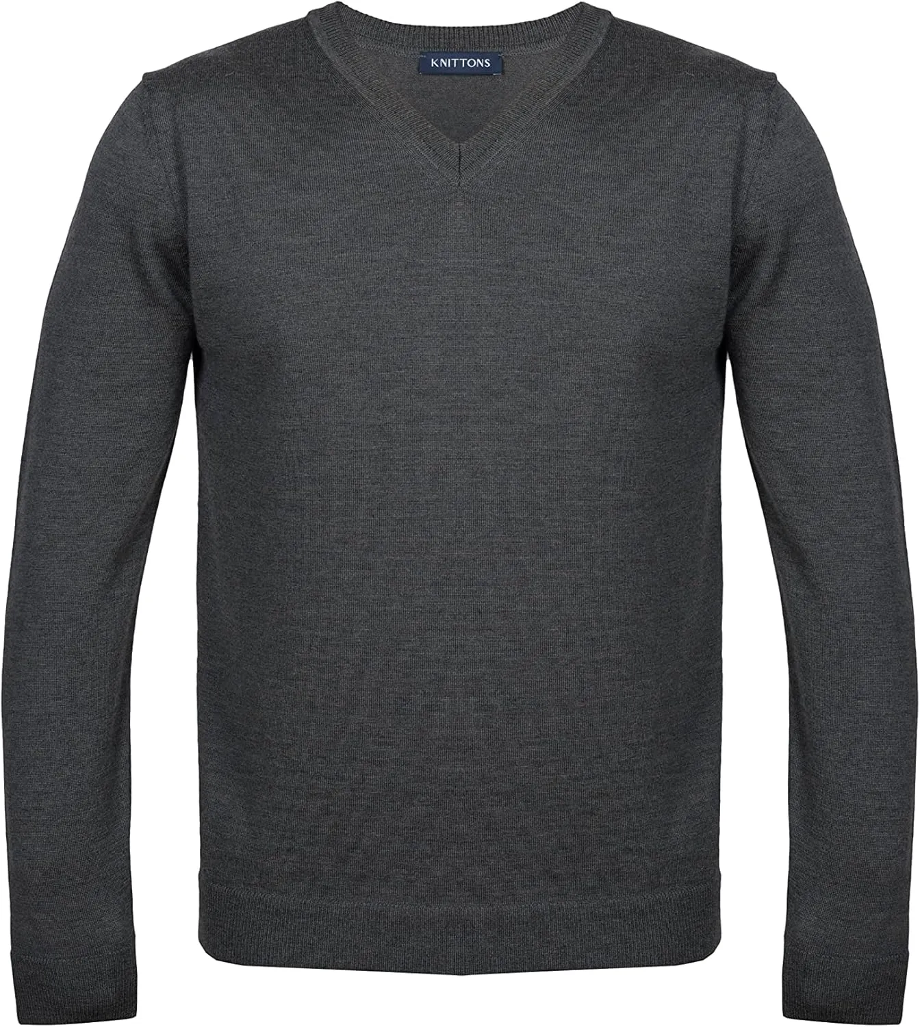 Mens Merino Wool V-Neck Sweater Pullover