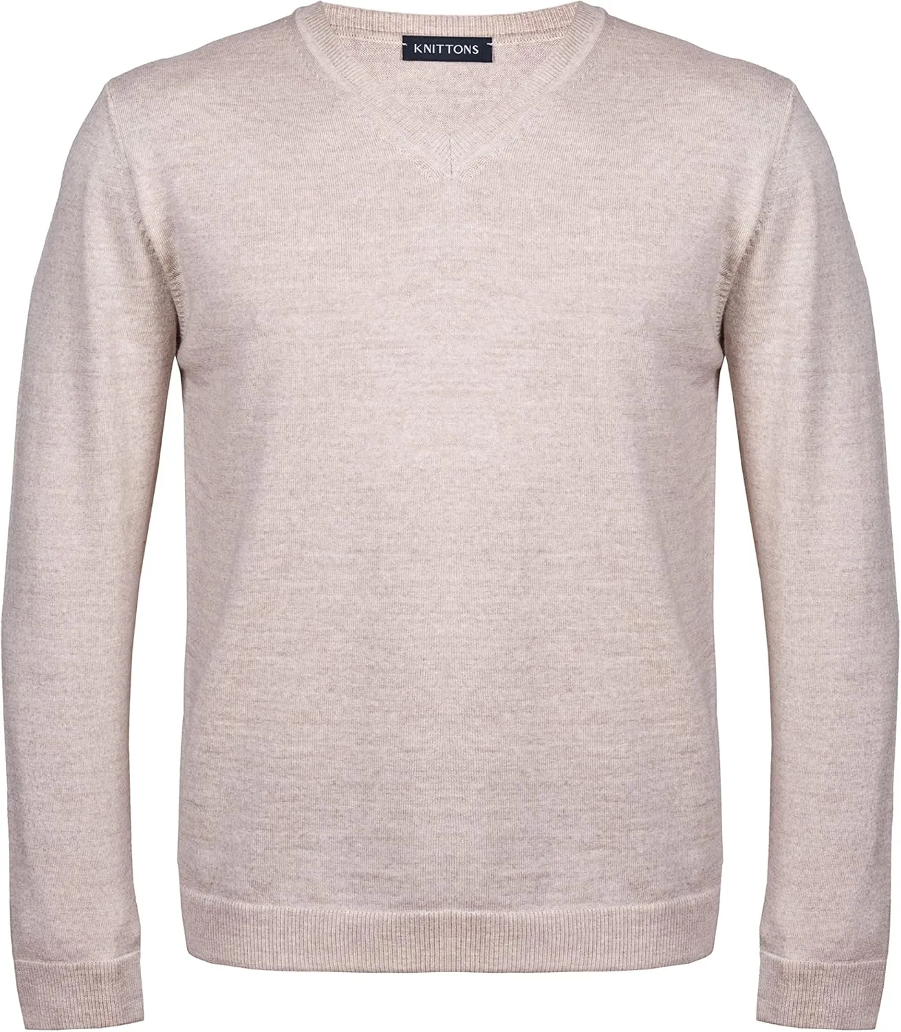 Mens Merino Wool V-Neck Sweater Pullover