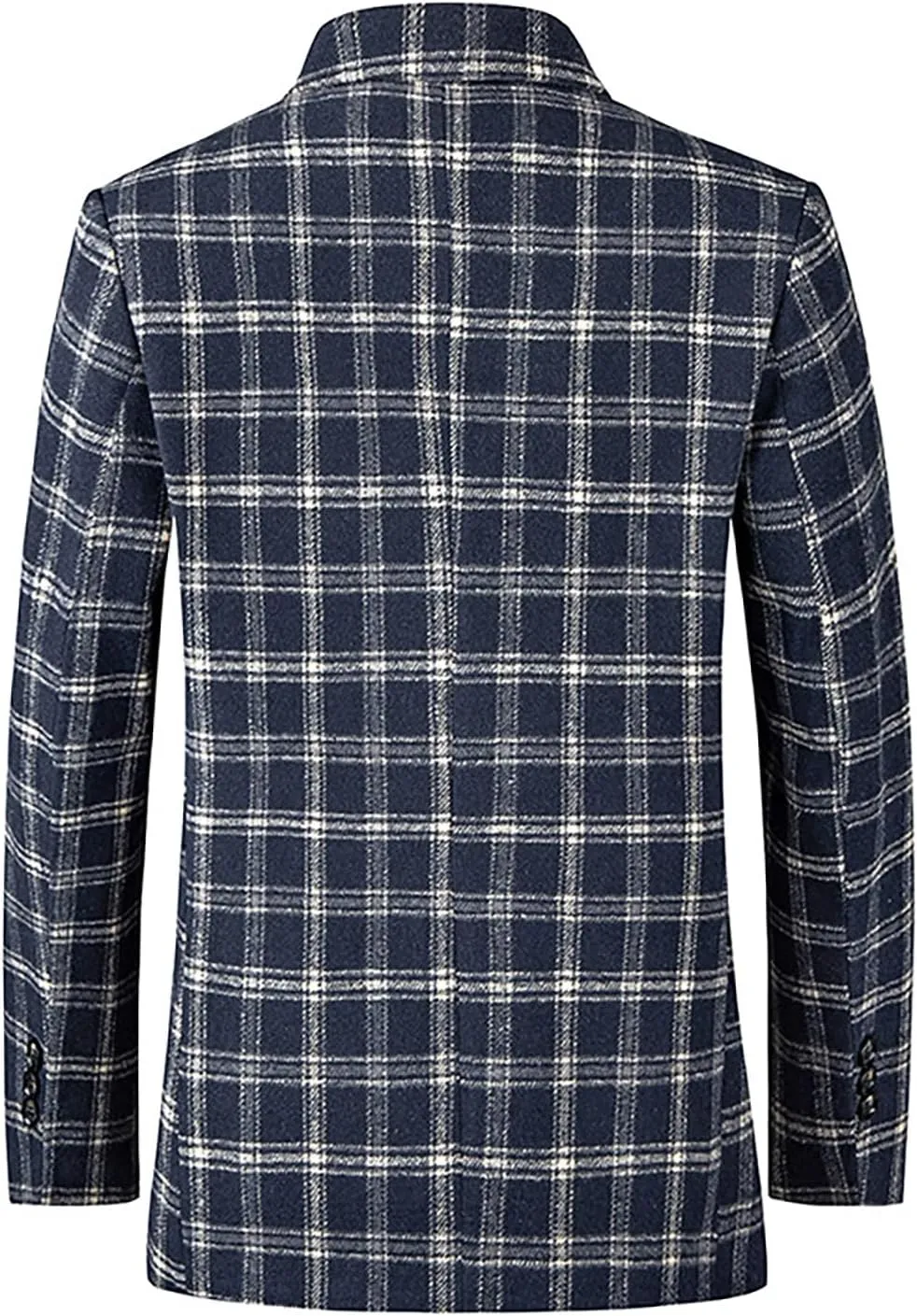 Mens Plaid Blazer Leisure Lightweight Sport Coat Two Button Suit Jacket Slim Fit Checkered Blazer for Men Wedding