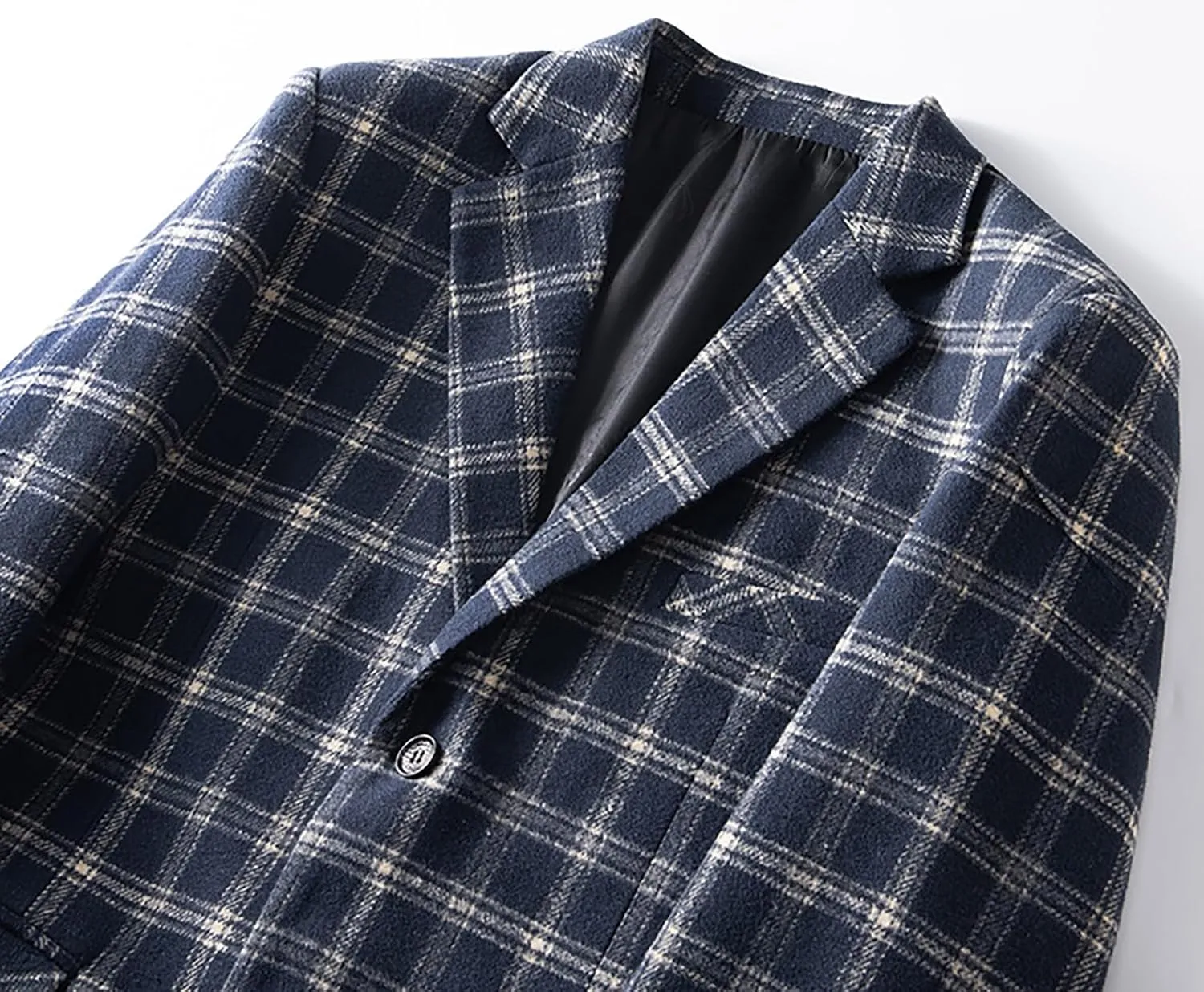 Mens Plaid Blazer Leisure Lightweight Sport Coat Two Button Suit Jacket Slim Fit Checkered Blazer for Men Wedding