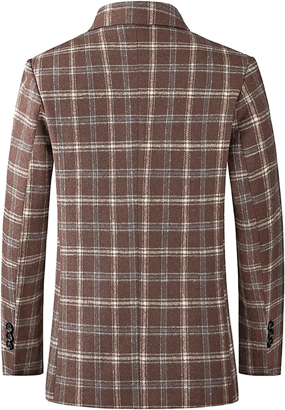 Mens Plaid Blazer Leisure Lightweight Sport Coat Two Button Suit Jacket Slim Fit Checkered Blazer for Men Wedding
