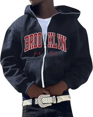 Men's Pullover Hoodies Tops Casual Long Sleeve Vintage Graphic Sweatshirts with Pocket Fall 2024 Trendy Clothes Cute Hoodies Graphic Hoodies Large Navy