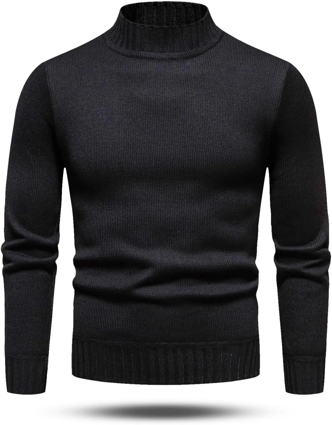 Mens Sweater Men's Solid Turtleneck T-Shirts Long Sleeve Shirt Thermal Baselayer Ribbed Pullover Sweaters Sweatshirt