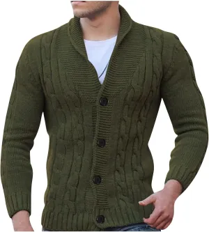 Men's Sweater Plus Size Autumn and Winter Fashion Loose Cardigan Warm Lapel Hooded Jacket Sweater Soft Sweater