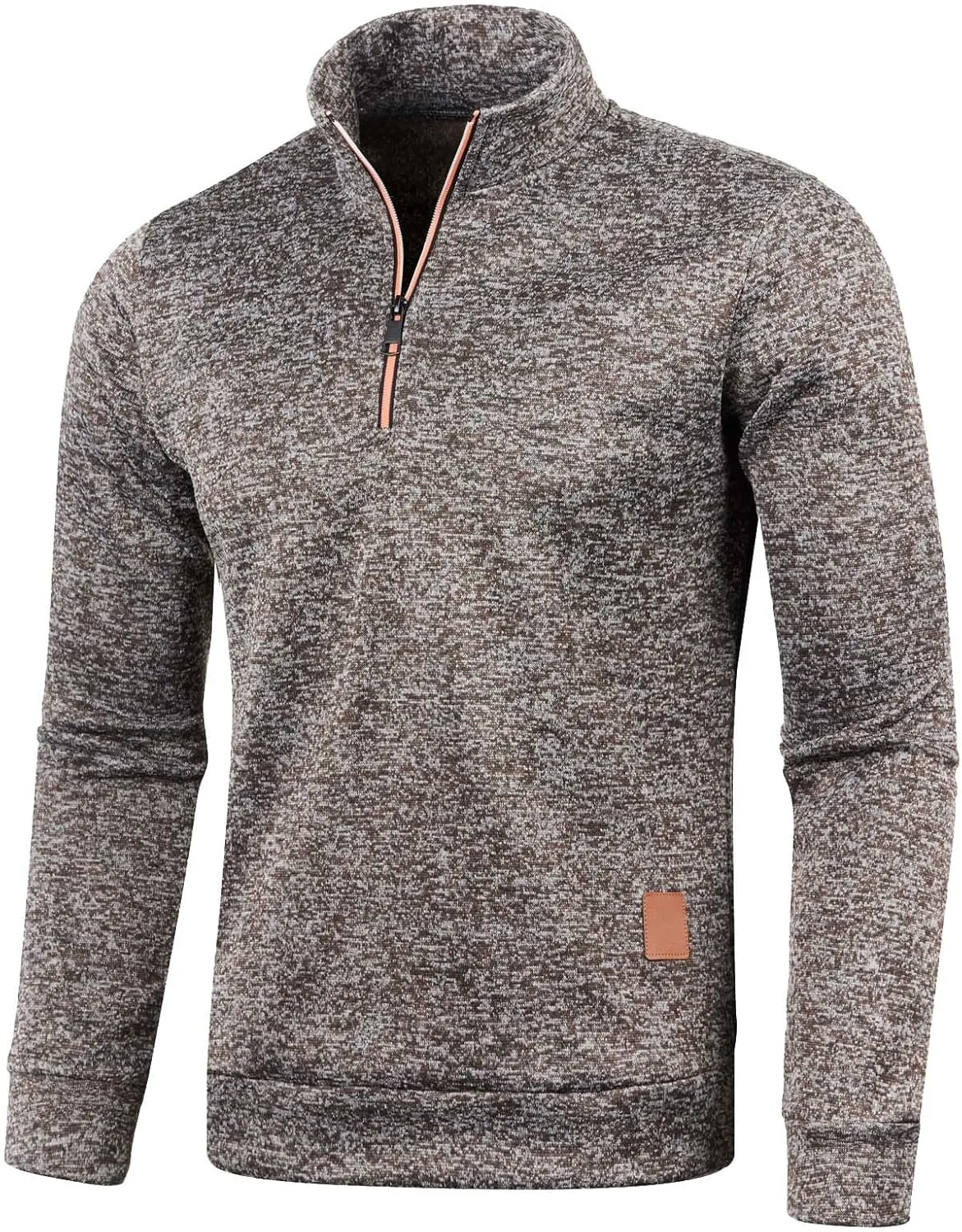 Mens SweatersMen's Quarter Zip Henley Shirts Knit Sweater Dress Long Sleeve Pullover Sweaters Turtleneck T-Shirts