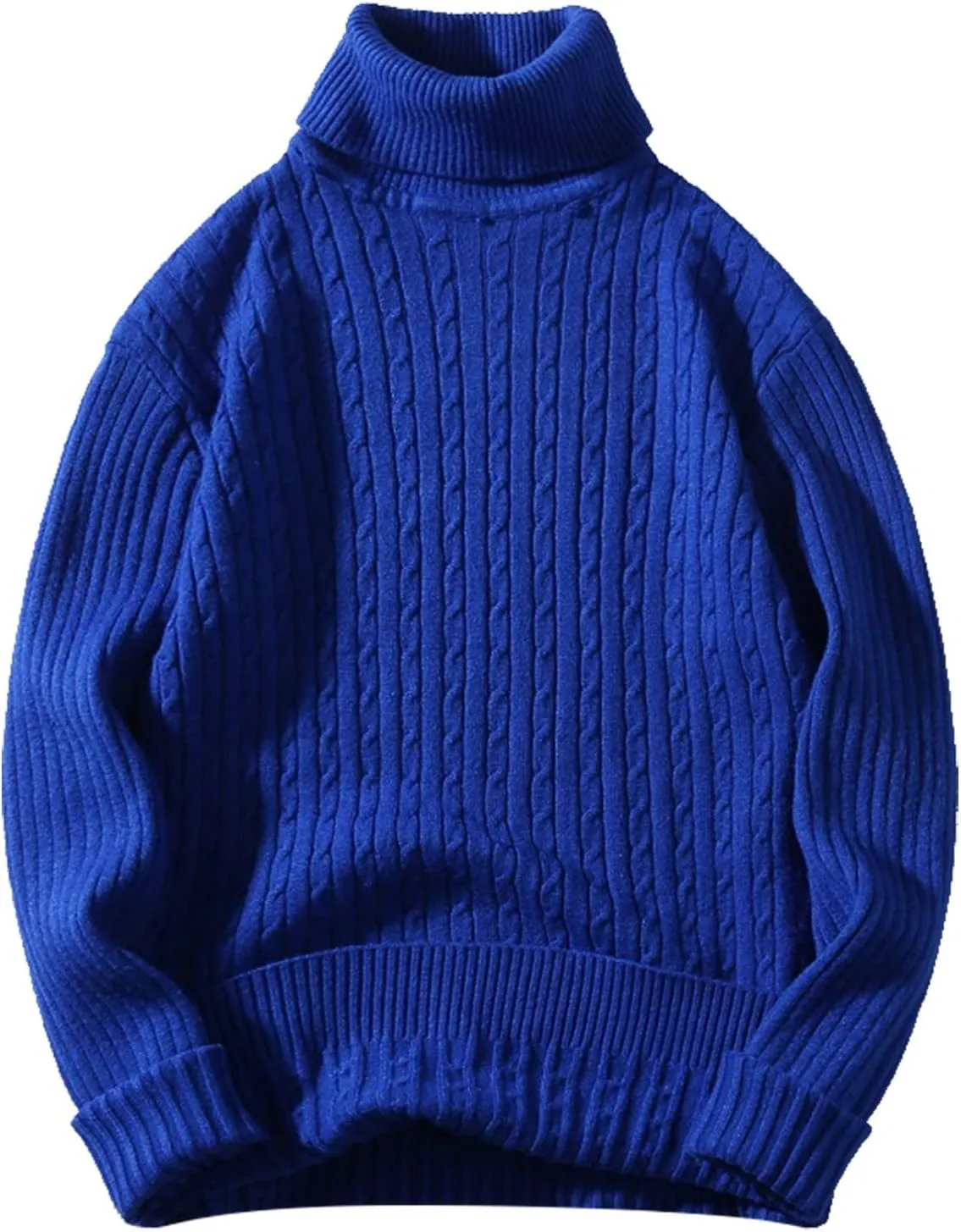 Mens SweatersMen's Turtleneck Sweater Pullover Twisted Pattern Loose Thick Winter Long Sleeve Cable Knit Sweaters