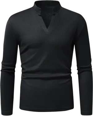 Mens V Neck Knit Sweater Slim Fit Long Sleeve Sweater Lightweight Knit Sweater Vintage Sweater Fall Winter Sweaters
