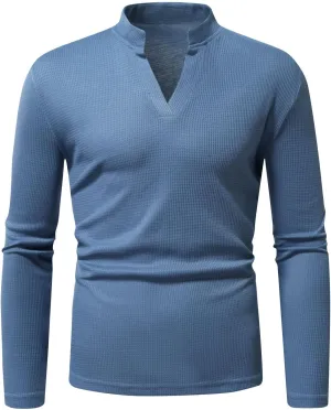 Mens V Neck Knit Sweater Slim Fit Long Sleeve Sweater Lightweight Knit Sweater Vintage Sweater Fall Winter Sweaters
