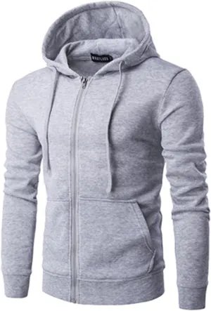 Men's Zip Up Hoodie Slim Fit Sweatshirt for Casual and Sportswear