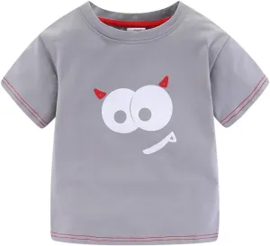 Mud Kingdom Boys Girls T-Shirts Cotton Cute Cartoon Graphic Tees for Kids 2-8 Years