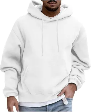 Muscularfit Sweatshirts for Men Fall Fashion Drawstring Long Sleeve Hooded Pullover Casual Stylish Lightweight Athletic Shirt