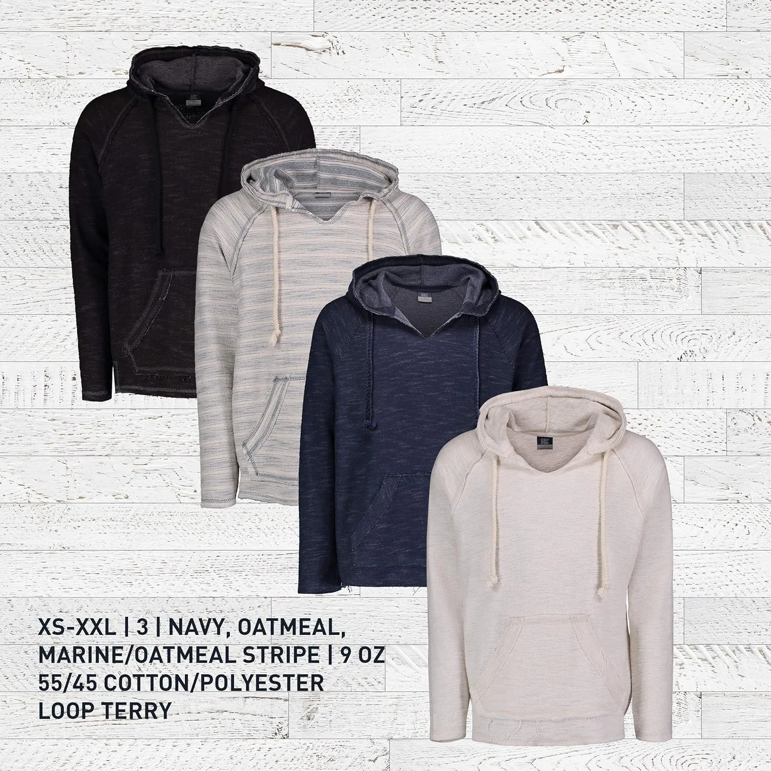 MV Sport Men's Baja Hoodie - Lightweight Pullover Hoodie