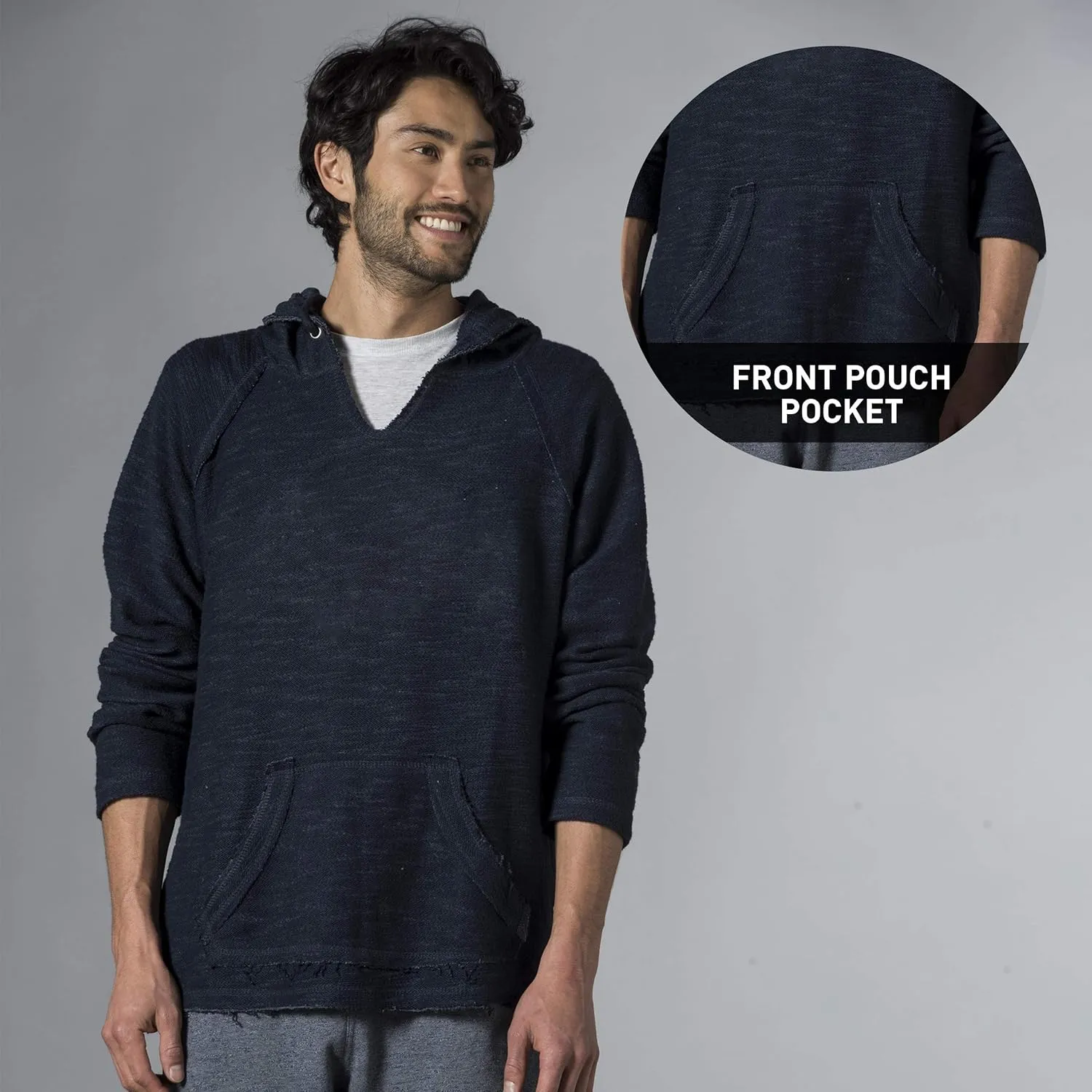 MV Sport Men's Baja Hoodie - Lightweight Pullover Hoodie