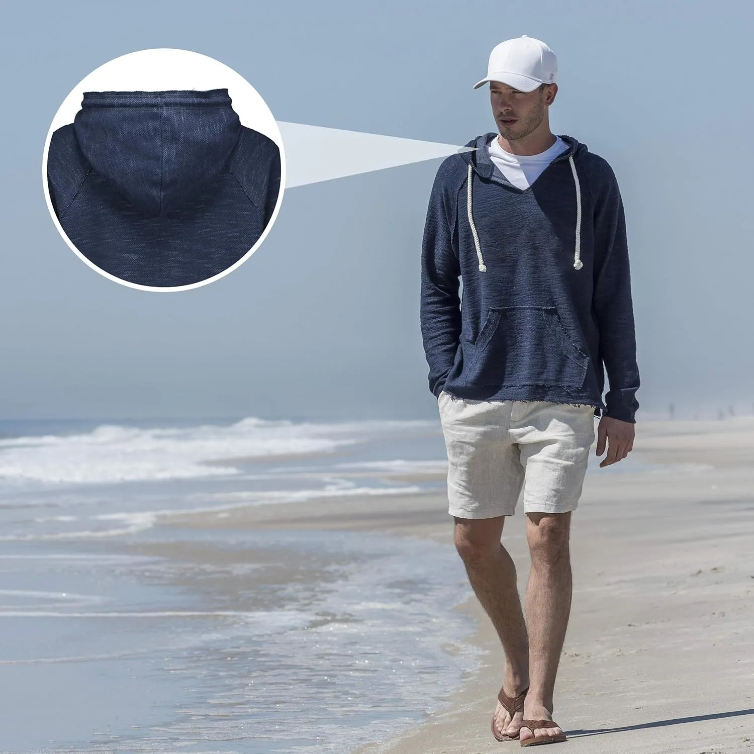 MV Sport Men's Baja Hoodie - Lightweight Pullover Hoodie