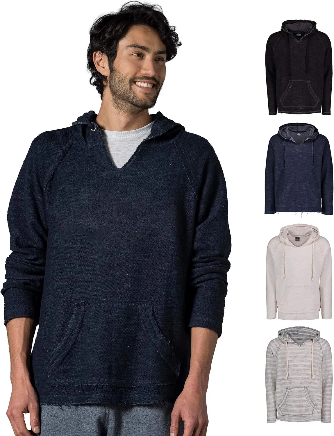 MV Sport Men's Baja Hoodie - Lightweight Pullover Hoodie