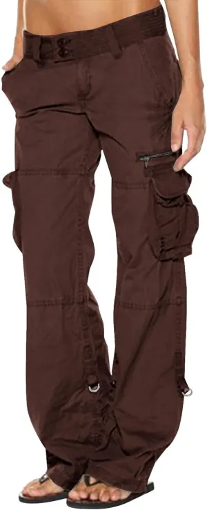 NaRHbrg Cargo Pants Women High Waist Wide Leg Casual Pants with Pockets Baggy Stretch Straight Leg Trousers Comfy Lounge Pant