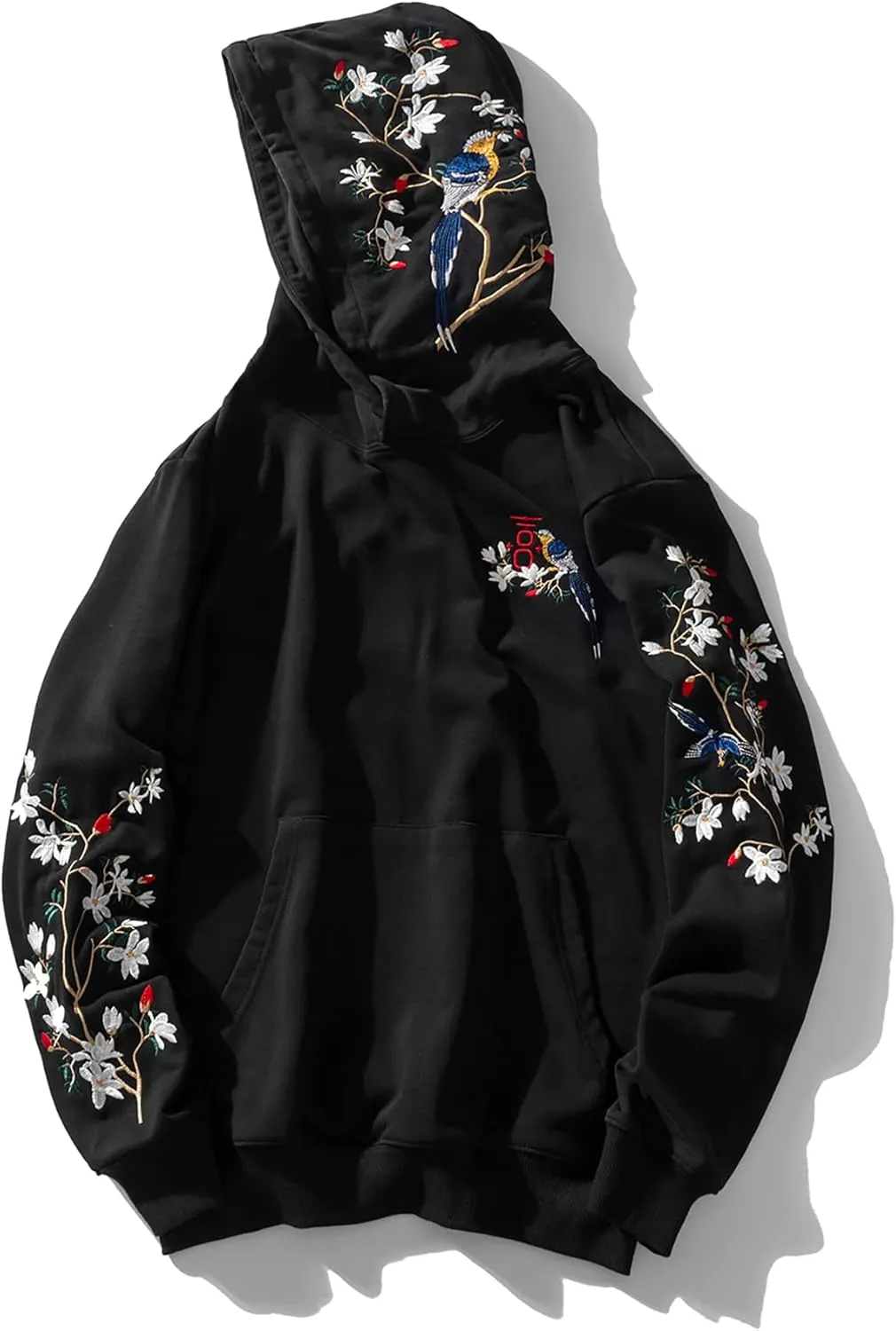 Niepce Inc Streetwear Men's Dragon Embroidered Heavyweight Graphic Hoodies