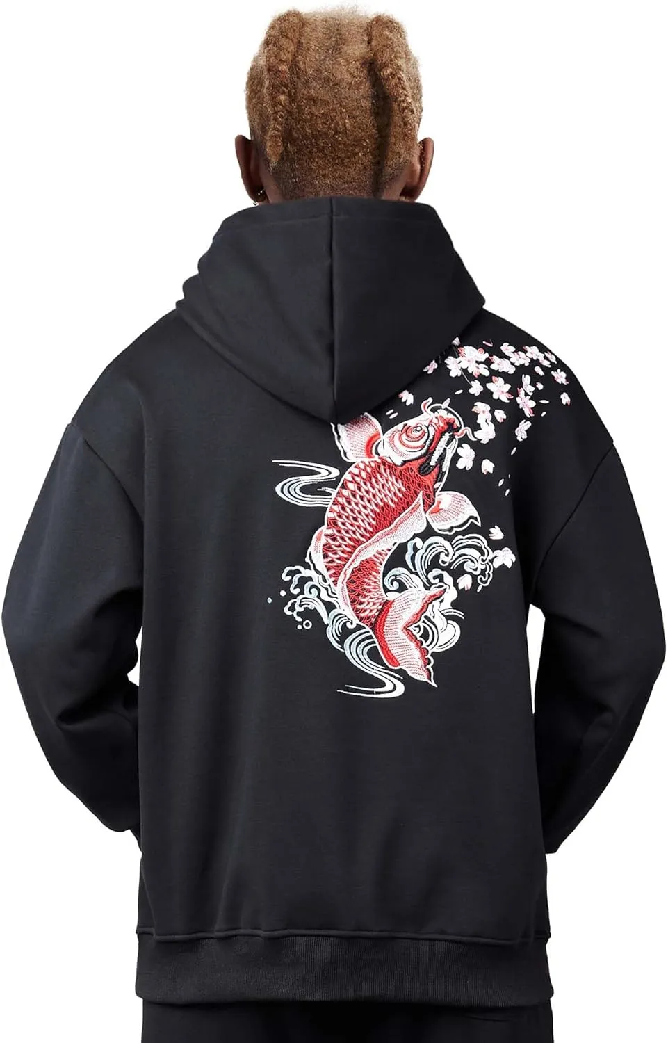 Niepce Inc Streetwear Men's Dragon Embroidered Heavyweight Graphic Hoodies