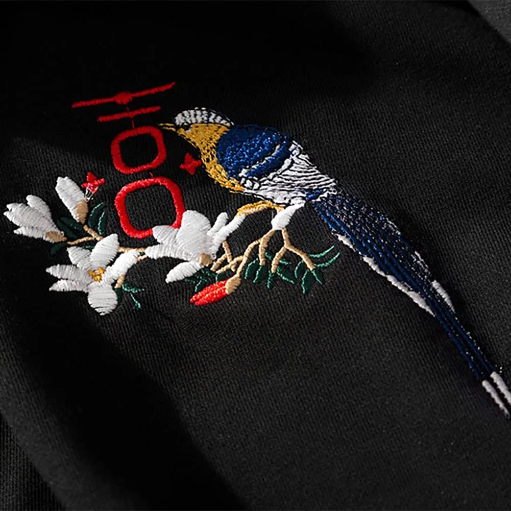 Niepce Inc Streetwear Men's Dragon Embroidered Heavyweight Graphic Hoodies