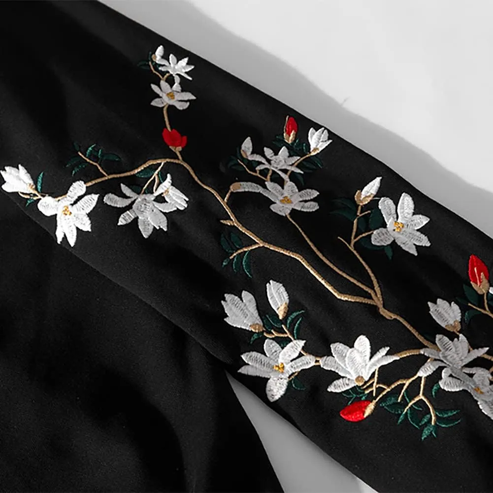 Niepce Inc Streetwear Men's Dragon Embroidered Heavyweight Graphic Hoodies