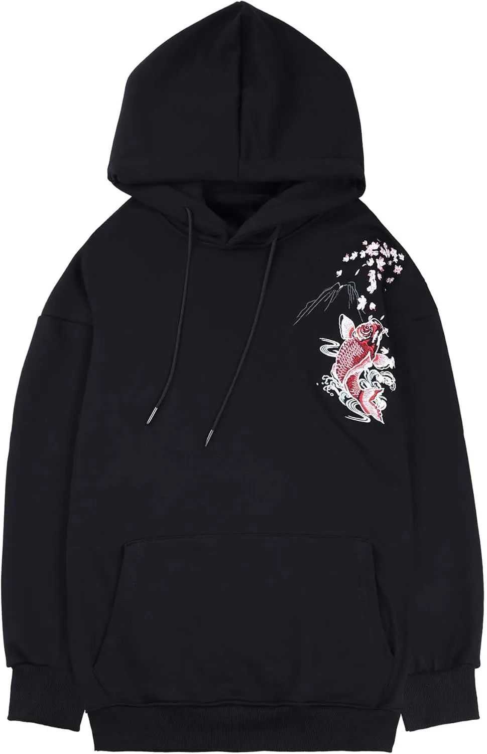 Niepce Inc Streetwear Men's Dragon Embroidered Heavyweight Graphic Hoodies