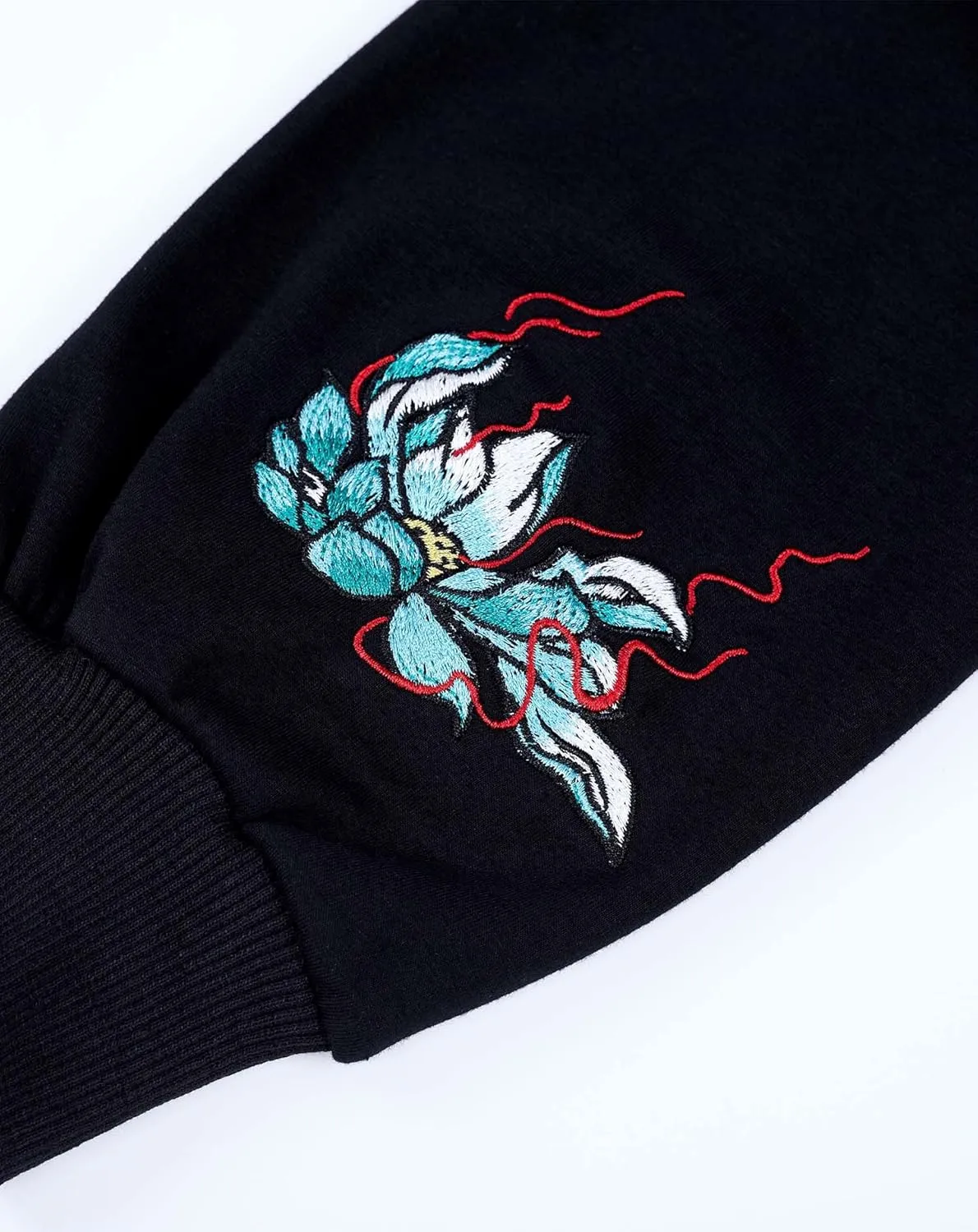 Niepce Inc Streetwear Men's Dragon Embroidered Heavyweight Graphic Hoodies