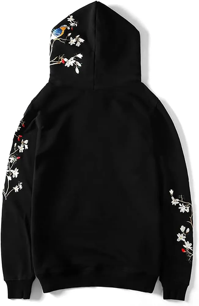 Niepce Inc Streetwear Men's Dragon Embroidered Heavyweight Graphic Hoodies