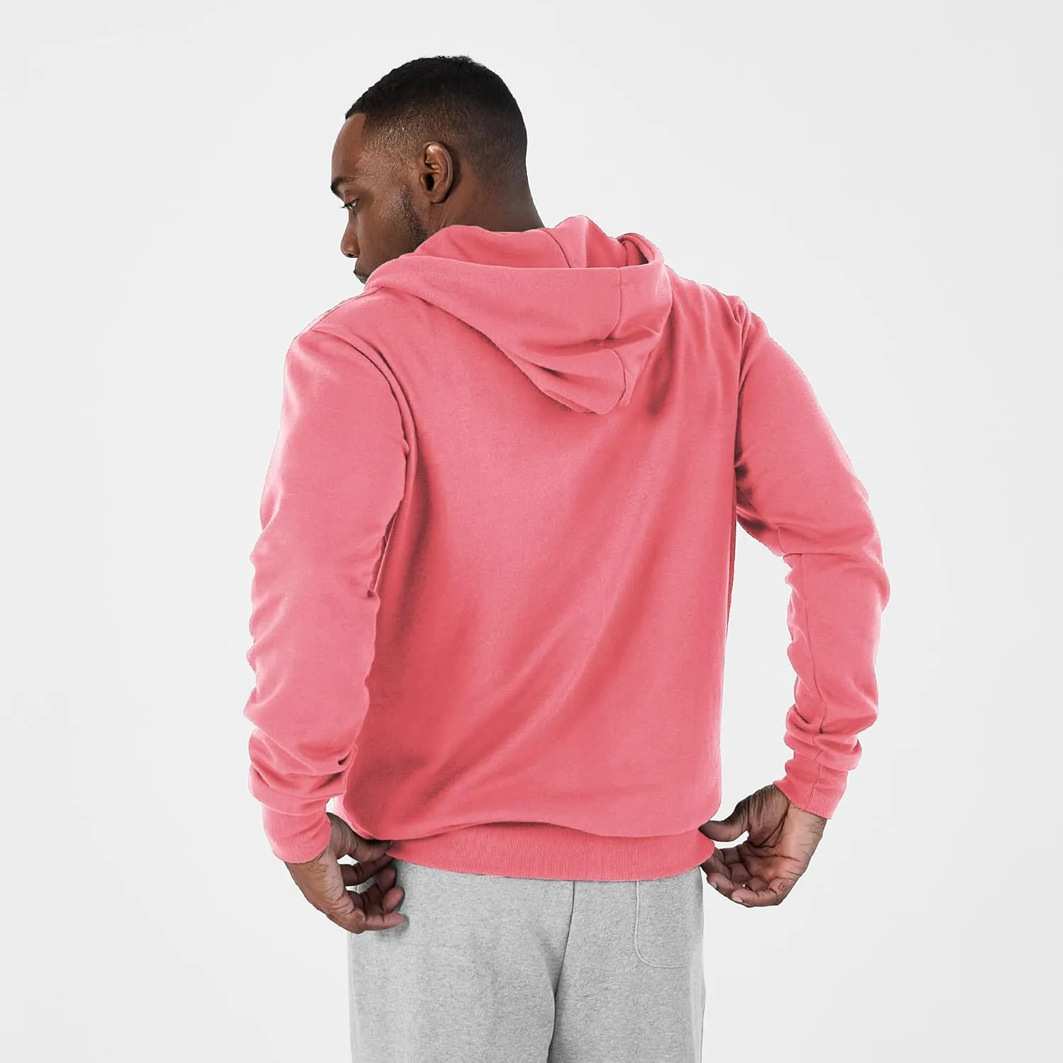 Ohoo Men's Zip Up Hoodie Lightweight Sweatshirt Full Zip Hooded Jacket