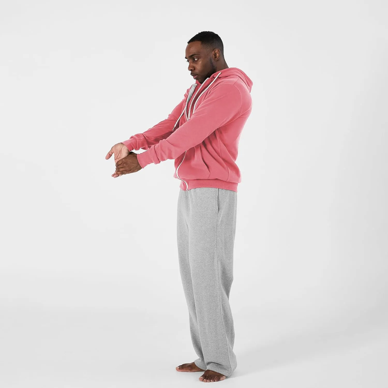 Ohoo Men's Zip Up Hoodie Lightweight Sweatshirt Full Zip Hooded Jacket