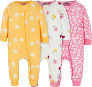 Onesies Brand Baby Girls' 3-Pack Snug Fit One-Piece Cotton Pajamas