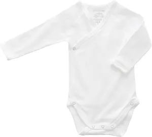 Organic Cotton Baby Girl Clothes & Baby Boy Clothes Kimono Onesie, Off-White Long Sleeve Bodysuit, Premium Fabric