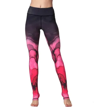 Over The Heel Yoga Pants Women Printed Stirrup Pants High Waist Yoga Leggings
